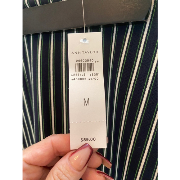 ANNE TAYLOR STRIPED MERMAID STYLE SKIRT SIZE M - Picture 3 of 7